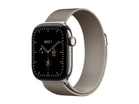 APPLE Watch Series 12 GPS + Cellular 46mm Natural Titanium Case with Natural Milanese Loop - M/L (MJGQ4WF/A)