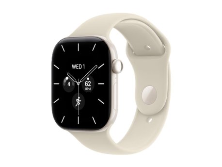 APPLE Watch Series 12 GPS + Cellular 46mm Pearl White Ceramic Case with Sand Sport Band - S/M (MJH14WF/A)