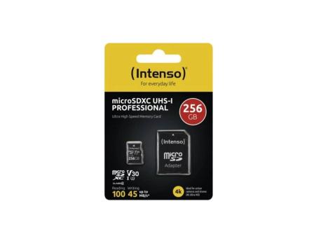 INTENSO Micro SDXC 256GB UHS-I Professional 3433492 + adapter