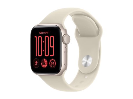 APPLE Watch SE 3 GPS 40mm Starlight Aluminium Case with Sand Sport Band - S/M (MJKR4RK/A)