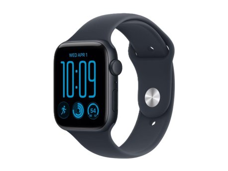 APPLE Watch SE 3 GPS 44mm Midnight Aluminium Case with Navy Blue Sport Band - S/M (MJL74RK/A)