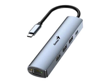 GENIUS UH-545 5-in-1 USB 3.0 Iron Grey Hub