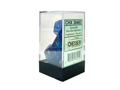 Chessex Kockice Chessex - Gemini - Polyhedral - Blue-Blue & Light Blue (7)