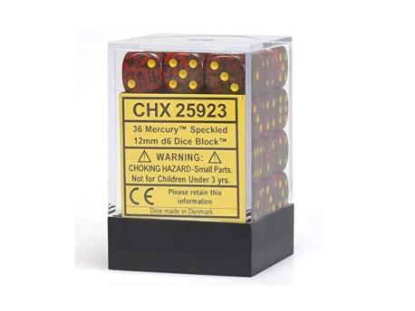 Chessex Kockice - Speckled - Mercury - Dice Block (36) 12mm