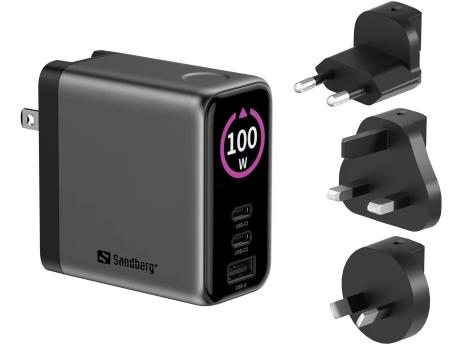 Sandberg Travel Charger PD100W Display 441-71