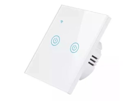 GEMBIRD GEMBIRD ZIGBEE-SMART-2 GANG-RSH-SP002-EU Gembird 2 Smart bezicna prekidaca,APP glasovna kontrola Glass Touch