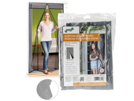 Bolzz Magnetna zavesa protiv insekata za vrata 80/90/100 × 210/220 cm, siva