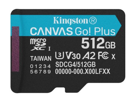 KINGSTON Memorijska kartica U3 V30 microSDXC 512GB Canvas Go Plus 200MB/s A2 SDCG4/512GBSP