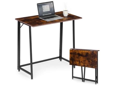ModernHome Sklopivi radni sto za računar 80 × 45 cm – LOFT Dark
