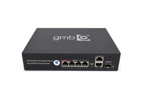 GMB POE-GS1006PTS1 Switch, IEEE802.3af/at/bt, 4 PoE 100/1000M, 2 UP-link 100/1000M, 52V 120W ,30W/P