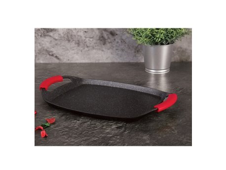 KAUFMAX GRILL PLOČA 47CM KAUFMAX BLACK&BURGUNDY