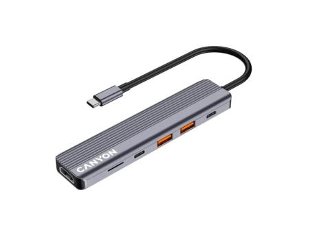 CANYON Hub DS-17 6in1 4k USB-C Grey