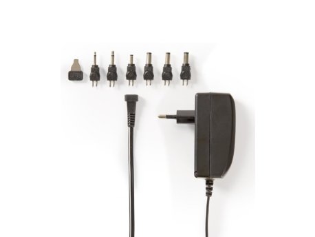 NEDIS ACPA003 Universal AC Power Adapter 24W, 9-24V DC 1.80m 1.0-1.5A 6plug(s) Black