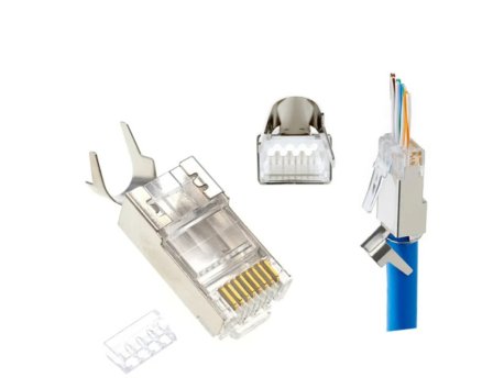 GEMBIRD LC-PTF7-01/100 Zasticeni modularni CAT7 prolazni utikac 15u pozlacen, FTP, SFTP, 100 kom.