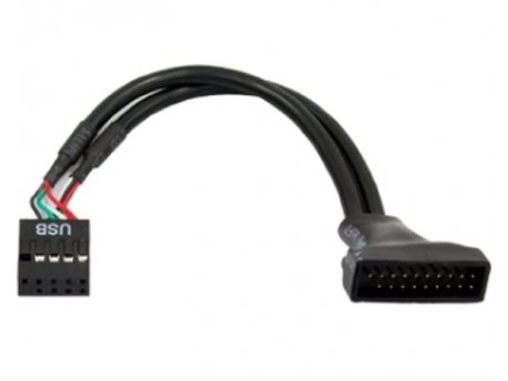 CHIEFTEC USB3T2 Kabl adapter 19pin USB 3.0 - 9pin USB 2.0 crni