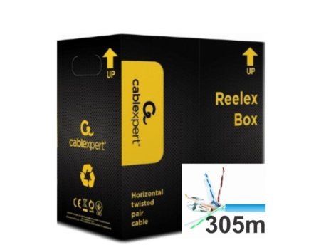 GEMBIRD UPC-6170E-SOL BLUE, UTP cat.6 Indoor solid 23AWG, 0.57mm PREMIUM CCA kotur pun presek 305m
