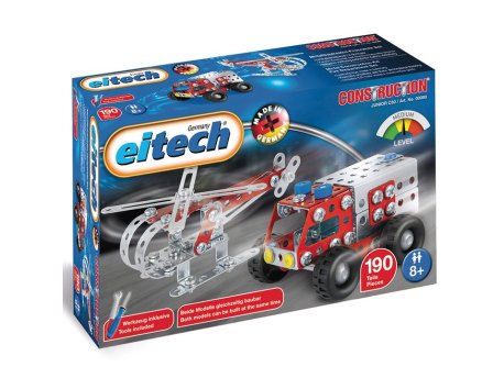 Eitech 2u1 Vatrogasna kola i helikopter Metalni konstruktor set (SW12616)