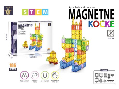 Magnetne Kocke Magnetni konstruktor Robot 186 delova ST0734771B