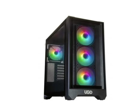 UGD Kućište Titan 2314, ATX, providna stranica, ugradjena 4xRGB kulera, Crno