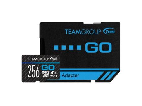 TEAM GROUP MICRO SDHC/SDXC 256GB GO UHS-I U3 V30, 100/50MB/s +SD Adapter TGUSDX256GU303