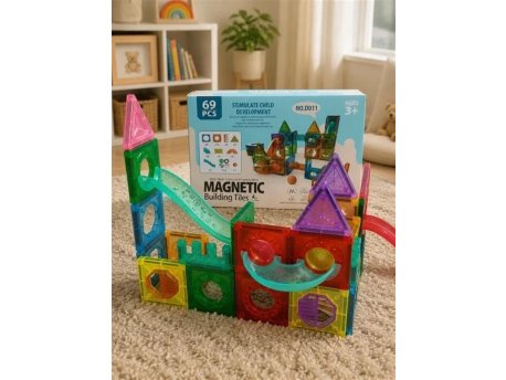 Magnetne Kocke Magnetni konstruktor set Rainbow Ball run 69 delova A1571502B