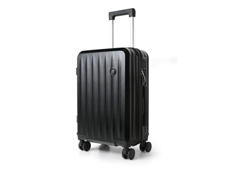 TRIPMATES Ručni kofer (kabinski) 55 cm crni – sa USB punjačem, držačem za piće i dodatnom kukom