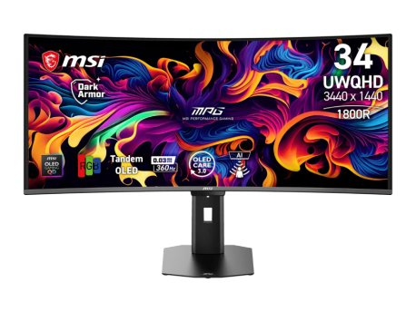 MSI MPG 341CQR QD-OLED X36 UWQHD 360Hz USB-C AMD FreeSync Premium Pro Curved