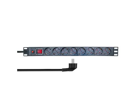 LOGILINK PDU 8 x šuko, prenaponska zaštita, prekidač, 1.8m