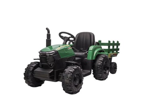 ARISTOM Dečiji traktor na akumulator sa prikolicom 12V Zelena