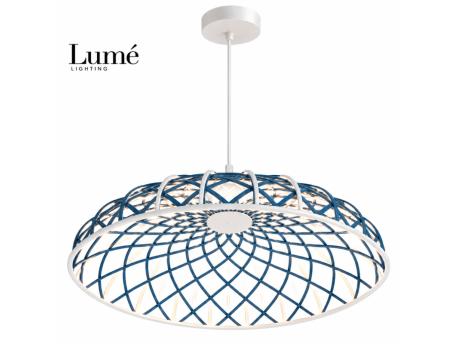 LUME Aurora 9 LED visilica bela/plava