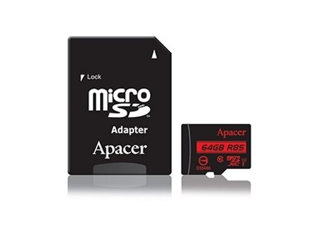 APACER UHS-I U1 MicroSDXC 64GB class 10 + Adapter AP64GMCSX10U5-R