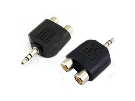 FAST ASIA Adapter audio 3.5mm - 2xRCA crni