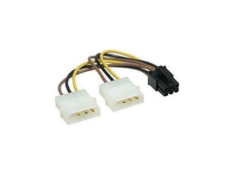 FAST ASIA Adapter naponski PCI-E 6pin - 2xMolex 4pin