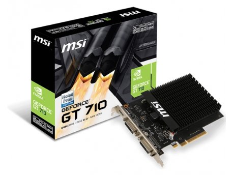 MSI NVidia GeForce GT 710 2GB 64bit GT 710 2GD3H H2D