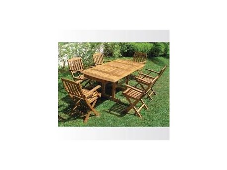 BSET Baštenski set-Sto + 6 stolica drveni