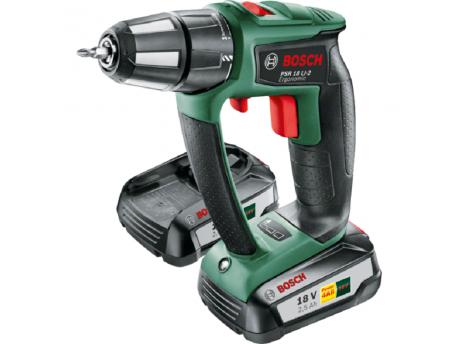 BOSCH zeleni alat BOSCH PSB 18 Li-2 Ergonomic 2 akumulatora, Akumulatorska vibraciona bušilica