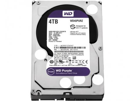 WESTERN DIGITAL 4TB 3.5 inch SATA III 64MB IntelliPower WD40PURZ Purple
