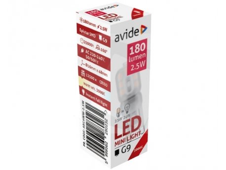 AVIDE ABG9WW-2.5W G9 2.5W WW 3000K sijalica