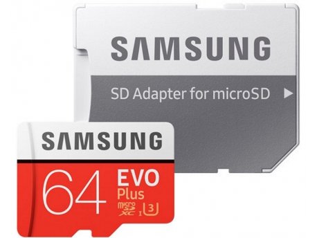 SAMSUNG EVO PLUS UHS-I MicroSDXC 64GB class 10 + Adapter MB-MC64GA