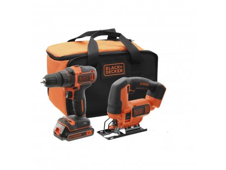 BLACK&DECKER BCK22S1S ,akumulatorska bušilica i ubodna testera + poklon torba