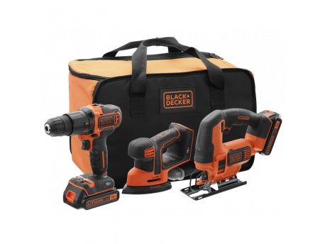 BLACK&DECKER BCK31S1S, akumulatorska bušilica, ubodna testera i delta brusilica + poklon torba