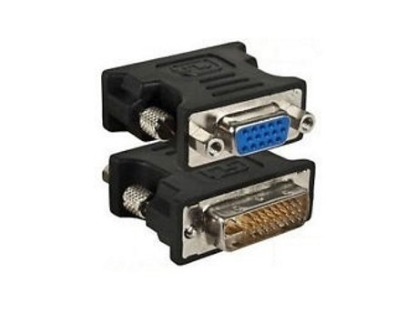 E-GREEN Adapter DVI-I Dual Link (M) - VGA D-sub (F) crni