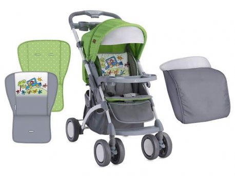 LORELLI BERTONI Kolica Apollo Green&Grey Car + Torba za mame