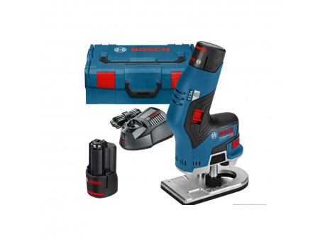 BOSCH plavi alat GKF 12V-8, Akumulatorska glodalica SET