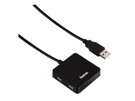 HAMA USB HUB 2.0 1:4, crni (12131)