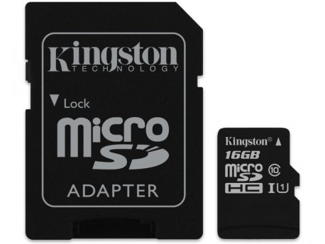 KINGSTON UHS-I MicroSDHC 16GB 80R class 10 SDCS/16GB + adapter