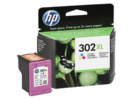 HP 302XL High Yield Tri-color Original Ink Cartridge F6U67AE