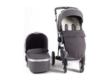 KikkaBoo Kolica Tender 2u1 + Tvrda Korpa - Grey