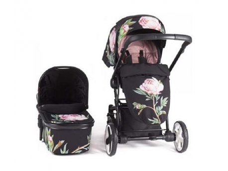 KikkaBoo Kolica Tender 2u1 + Tvrda Korpa - Flowers