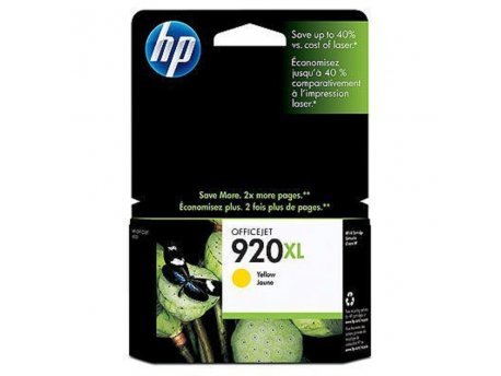 HP No.920XL Yellow Officejet Ink Cartridge (CD974AE)